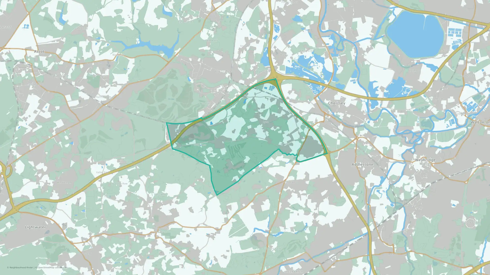 Longcross, Lyne & Chertsey South