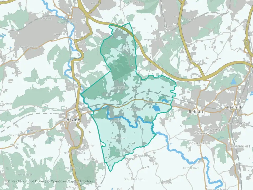 Brockham, Betchworth, Buckland, Box Hill & Headley