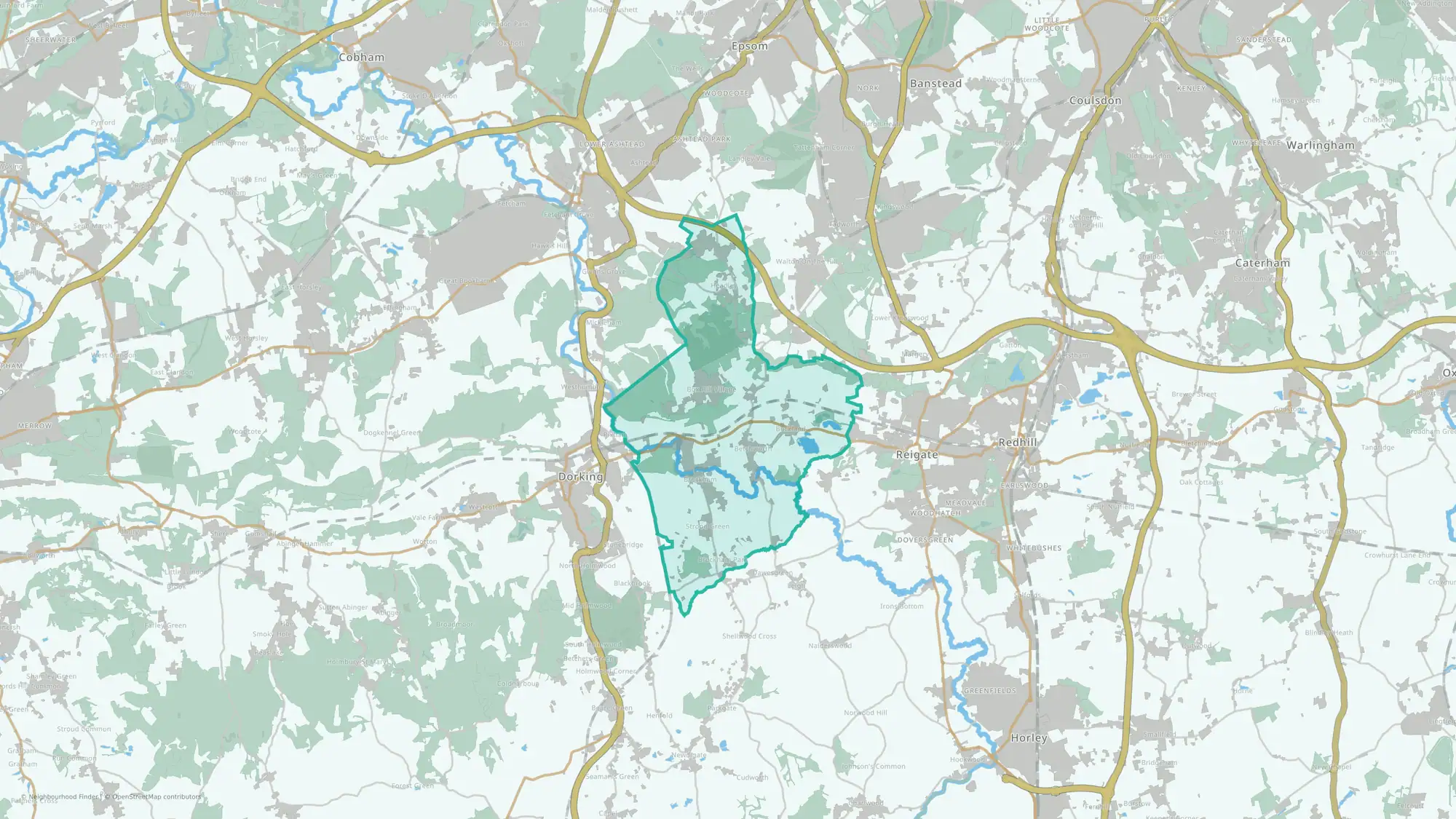 Brockham, Betchworth, Buckland, Box Hill & Headley