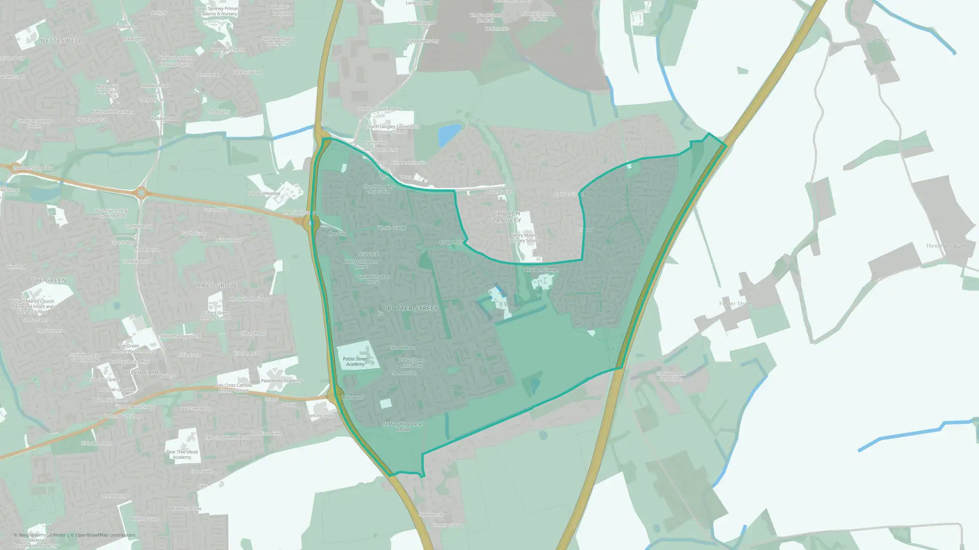 Church Langley South & Potter Street