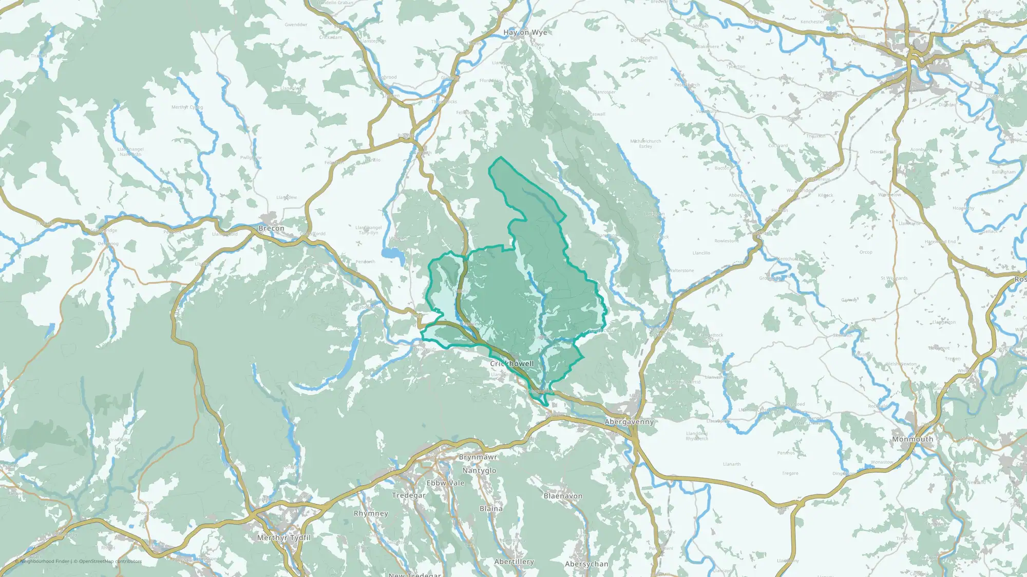 Crickhowell with Cwmdu and Tretower