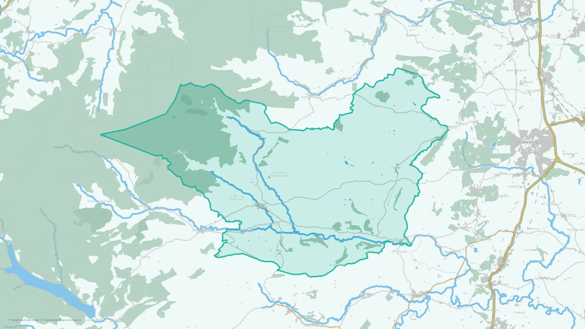Llanrhaeadr-ym-Mochnant and Llansilin